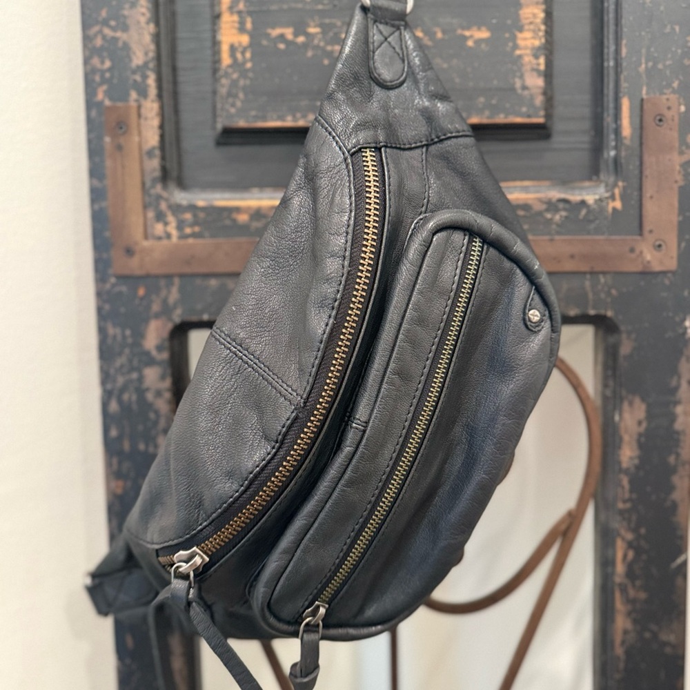Free People Archer Studded Leather Sling Bag